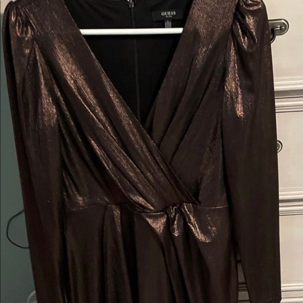 NWT Guess sexy metallic knee length dress 4